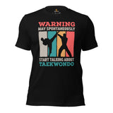 Taekwondo T-Shirt - TKD, Mixed Martial Arts Attire, Wear, Clothes, Outfit - Gifts for Fighters - May Start Talking About Taekwondo Tee - Black