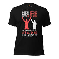 Pro Wrestling T-Shirt - Professional Mixed Martial Arts Outfit, Wear, Gear, Clothes - Gifts for Wrestlers - Funny I Am A Wrestler Tee - Black