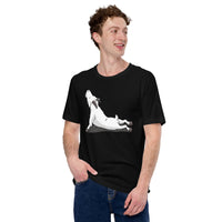 Yoga & Pilates Shirts, Wear, Clothes, Outfits, Attire & Apparel - Gifts for Yoga Lovers, Teacher, Instructor - Cute Yoga Pose Goat Tee - Black