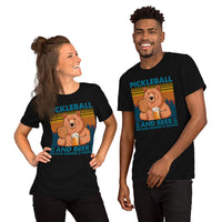 Pickleball T-Shirt - Pickle Ball Sport Outfit, Clothes - Gifts for Pickleball Players - Pickleball And Beer Because Murder Is Wrong Tee - Black, Unisex