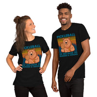 Pickleball T-Shirt - Pickle Ball Sport Outfit, Attire, Clothes - Gifts for Pickleball Players - Pickleball Because Murder Is Wrong Tee - Black, Unisex