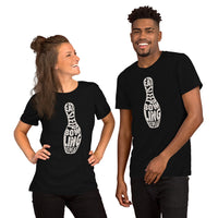 Men's & Women's Bowler T-Shirt, Outfit - Bowling Alley Themed Party Favors - Gifts for Bowlers - Retro Eat Sleep Bowling Repeat Tee - Black, Unisex