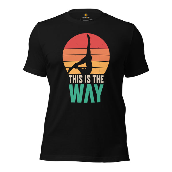 Yoga & Pilates Shirts, Wear, Clothes, Outfit, Attire & Apparel - Gifts for Yoga Lovers, Teacher, Instructor - Retro This Is The Way Tee - Black