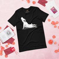 Yoga & Pilates Shirts, Wear, Clothes, Outfits, Attire & Apparel - Gifts for Yoga Lovers, Teacher, Instructor - Cute Yoga Pose Goat Tee - Black