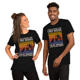 Drum Kit Set T-Shirt - Music Band Concert Shirts - Drumming Gifts for Drummers, Dog Lovers - I Pet Dogs, Play Drums And Know Things Tee - Black, Unisex