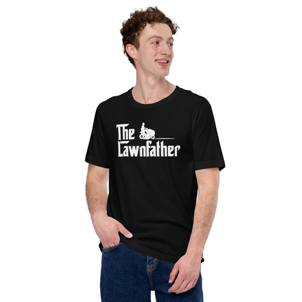 Presents, Gift Ideas for Gardener, Landscaper - Landscaping T-Shirt - Outdoors Tee - Lawn Mowing, Landscapet Shirt - The Lawnfather Tee - Black