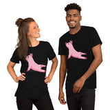 Gift Ideas, Presents for Farmers, Animal Lovers - Farmer Outfit, Clothes - Animal Farm Themed Tee Shirts - Yoga Pose Pig T-Shirt - Black, Unisex