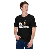 Funny Day Drinking T-Shirts - Beer Themed Shirt - Gift Ideas, Presents For Craft Beer Lovers & Snobs, Brewers - The Beerfather T-Shirt - Black