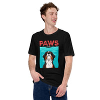 Berner Dog Themed Clothes & Attire - Funny Canine Tee Shirt & Outfit For Humans - Gifts for Dog Lovers & Owners - The Paws T-Shirt - Black