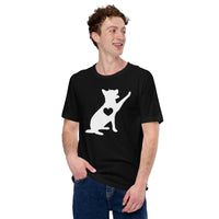Heeler Dog Themed Clothes & Attire - Funny Canine Tee Shirt & Outfit For Humans - Gifts for Dog Lovers & Owners - Dog High-fives Shirt - Black