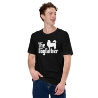 Shih Tzu Dog Themed Clothes & Attire - Funny Canine Tee Shirt & Outfit For Humans - Gifts for Dog Dads & Lovers - The Dogfather T-Shirt - Black