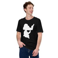 Poodle Dog Themed Clothes, Attire - Funny Canine Tee Shirts For Humans - Gifts for Dog Lovers & Owners - Cute Poodle High-fives T-Shirt - Black
