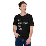 Basset Hound Dog Themed Clothes, Attire - Canine Tee Shirts For Humans - Gifts for Dog Dads & Lovers - Best Basset Hound Dad Ever Shirt - Black