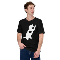Goldendoodle Dog Themed Clothes & Attire - Funny Canine Tee Shirts For Humans - Gifts for Dog Lovers - Cute Doodle High-fives T-Shirt - Black