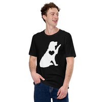Golden Retriever Dog Themed Clothes, Attire - Gifts for Dog Lovers - Funny Canine Tee Shirts For Humans - Cute Puppy High-fives T-Shirt - Black