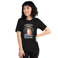 Boxer Dog Themed Clothes & Attire - Funny Canine Tee Shirts & Outfit For Humans - Gifts for Dog Lovers - Coolest Boxer Grandma T-Shirt - Black