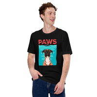 Boxer Dog Themed Clothes & Attire - Funny Canine Tee Shirts & Outfit For Humans - Gifts for Dog Moms, Dads & Lovers - The Paws T-Shirt - Black