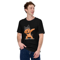 Yorkie Dog Themed Clothes & Attire - Funny Canine Tee Shirts & Outfit For Humans - Gifts for Dog Lovers - Cute Yorkie Dabbing T-Shirt - Black