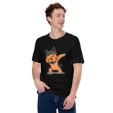 Yorkie Dog Themed Clothes & Attire - Funny Canine Tee Shirts & Outfit For Humans - Gifts for Dog Lovers - Cute Yorkie Dabbing T-Shirt - Black