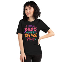 German Shepherd Dog Themed Clothes - Gifts for Dog Moms & Lovers - Canine Tee Shirts For Humans - Kinda Busy Being A Dog Mom T-Shirt - Black