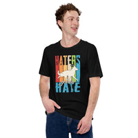 German Shepherd Dog Themed Clothes - Gifts for GSD K9 Dog Moms, Dads & Lovers - Canine Tee Shirts For Humans - Haters Gonna Hate Shirt - Black