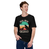Weiner Dog Themed Clothes - Gifts for Dog Dads & Lovers - Funny Canine Tee Shirts For Humans - Real Men Play With Their Weiners T-Shirt - Black