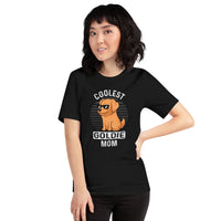 Golden Retriever Dog Themed Clothes - Gifts for Dog Moms & Lovers - Funny Canine Tee Shirts For Humans - Coolest Goldie Mom T-Shirt - Black