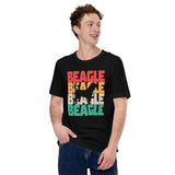 Beagle Dog Themed Clothes & Attire - Gifts for Dog Moms, Dads & Lovers - Funny Canine Tee Shirts For Humans - Vintage Beagle T-Shirt - Black