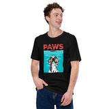 Great Dane Dog Themed Clothes & Attire - Funny Canine Tee Shirts For Humans - Gifts for Dog Moms, Dads & Lovers - The Paws T-Shirt - Black