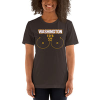 Washington TD's T-Shirt - Funny Football Fanatic Shirt: Ideal Gifts for Football Moms, Fans & Supporters - Sarcastic Game Day Shirt - Brown