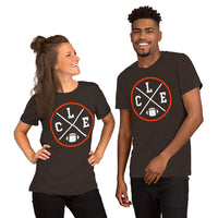 Cleveland Football Emblem Fanatic Vintage Graphic T-Shirt - Game Day Shirt - Retro Style, Ideal Gifts for Him & Her, Football Fans - Brown, Unisex