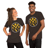 Vintage San Diego Baseball Emblem Fanatic T-Shirt: Gift Ideas for Him & Her, Baseball Enthusiasts & Lovers - Retro Style Game Day Tee - Brown, Unisex