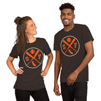 Vintage San Francisco Baseball Emblem Fanatic T-Shirt: Gift Ideas for Him & Her, Baseball Enthusiasts & Lovers - Retro Game Day Tee - Brown, Unisex