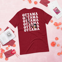 Hockey Game Outfit & Attire - Bday & Christmas Gift Ideas for Hockey Players & Goalies - Retro Ottawa Hockey Emblem Fanatic T-Shirt - Cardinal, Back