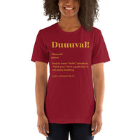 Jacksonville Football Fanatic Vintage Graphic T-Shirt: Gifts for Football Fans - Game Day Shirt - Funny Duuuval Definition Shirt - Cardinal, Women