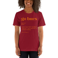 Tampa Football Fanatic Vintage Graphic T-Shirt: Ideal Gifts for Football Fans - Game Day Shirt - Funny Go Bucs Definition Shirt - Cardinal, Women