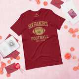 San Francisco Est.1946 T-Shirt - Football Fanatic Vintage Graphic Shirt: Retro Style, Ideal Gifts for Football Fans - Game Day Shirt - Cardinal
