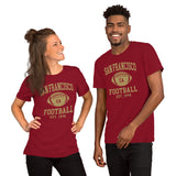 San Francisco Est.1946 T-Shirt - Football Fanatic Vintage Graphic Shirt: Retro Style, Ideal Gifts for Football Fans - Game Day Shirt - Cardinal, Unisex