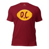 Washington D.C. Football Fanatic Vintage Graphic T-Shirt: Gift Ideas for Him & Her, Football Fans - Retro Style Game Day Shirt - Cardinal