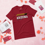 Arizona Est.1898 Football Fanatic Vintage Graphic Shirt: Ideal Gifts for Him & Her, Football Fans - Retro Style Game Day Shirt - Cardinal