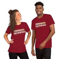 San Francisco Football Fanatic Vintage Graphic Shirt: Ideal Gifts for Him & Her, Football Fans - Retro Game Day Tee - Cardinal, Unisex
