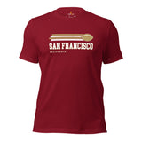 San Francisco Football Fanatic Vintage Graphic Shirt: Ideal Gifts for Him & Her, Football Fans - Retro Game Day Tee - Cardinal