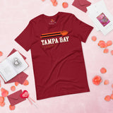 Tampa Bay, Florida Football Fanatic Vintage Graphic Shirt: Gift Ideas for Him & Her, Football Fans - Retro Style Game Day Shirt - Cardinal