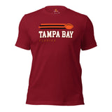Tampa Bay, Florida Football Fanatic Vintage Graphic Shirt: Gift Ideas for Him & Her, Football Fans - Retro Style Game Day Shirt - Cardinal