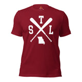 Vintage St. Louis Baseball Emblem Fanatic T-Shirt: Ideal Gifts for Him & Her, Baseball Lovers & Enthusiasts - Retro Game Day Shirt - Cardinal