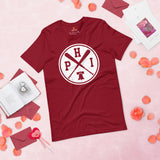 Vintage Philadelphia Baseball Emblem Fanatic T-Shirt: Gift Ideas for Him & Her, Baseball Lovers & Enthusiasts - Retro Game Day Shirt - Cardinal