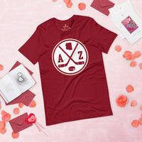 Hockey Game Outfit & Attire - Bday & Christmas Gift Ideas for Hockey Players & Goalies - Vintage Arizona Hockey Emblem Fanatic T-Shirt - Cardinal