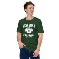 New York Est.1960 T-Shirt - Football Fanatic Vintage Graphic Shirt: Ideal Gifts for Football Fans - Retro Game Day Shirt - Forest