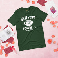 New York Est.1960 T-Shirt - Football Fanatic Vintage Graphic Shirt: Ideal Gifts for Football Fans - Retro Game Day Shirt - Forest