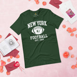 New York Est.1960 T-Shirt - Football Fanatic Vintage Graphic Shirt: Ideal Gifts for Football Fans - Retro Game Day Shirt - Forest
